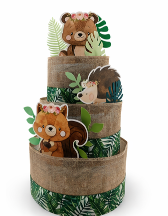TARTA de pañales Bosque Oso - Imagen 8